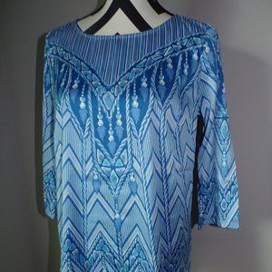 NWT Bob Mackie Small Blue Top